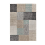 2' X 3' Beige and Blue Area Rug