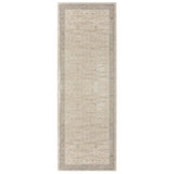 4' X 6' Beige and Gray Medallion Area Rug