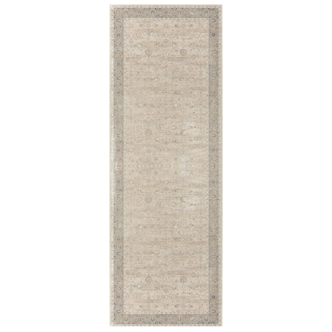 4' X 6' Beige and Gray Medallion Area Rug