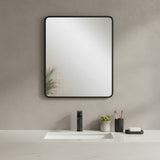 30" Black Metal Framed Mirror Set