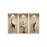 Set of Three Ama Faux Niche 3D Peel and Stick Wall Decals