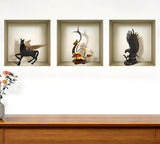 Set of Three Hag Faux Niche 3D Peel and Stick Wall Decals