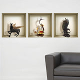 Set of Three Lia Faux Niche 3D Peel and Stick Wall Decals