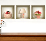 Set of Three Kai Faux Niche 3D Peel and Stick Wall Decals