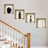 Set of Four Mac Faux Niche 3D Peel and Stick Wall Decals