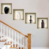 Set of Four Eve Faux Niche 3D Peel and Stick Wall Decals
