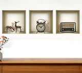 Set of Three Aya Faux Niche 3D Peel and Stick Wall Decals