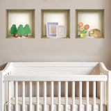 Set of Three Pia Faux Niche 3D Square Peel and Stick Wall Decals