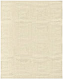 4' X 6' Ivory Wool Geometric Hand Knotted Area Rug
