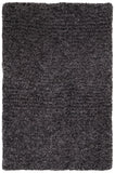 2' X 3' Black Shag Hand Tufted Area Rug