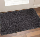 2' X 3' Black Shag Hand Tufted Area Rug