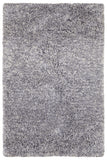 2' X 3' Gray Shag Hand Tufted Area Rug