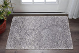 2' X 3' Gray Shag Hand Tufted Area Rug