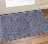 2' X 3' Blue Shag Hand Tufted Area Rug