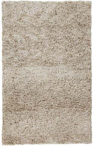 2' X 3' Gray Shag Hand Tufted Area Rug
