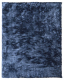 2' X 3' Blue Shag Hand Tufted Area Rug