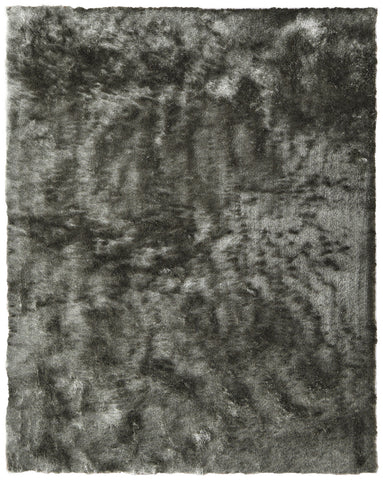 4' X 6' Green Shag Hand Tufted Area Rug