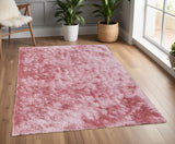 4' X 6' Pink Shag Hand Tufted Area Rug