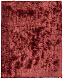 2' X 3' Red Shag Hand Tufted Area Rug