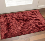 2' X 3' Red Shag Hand Tufted Area Rug