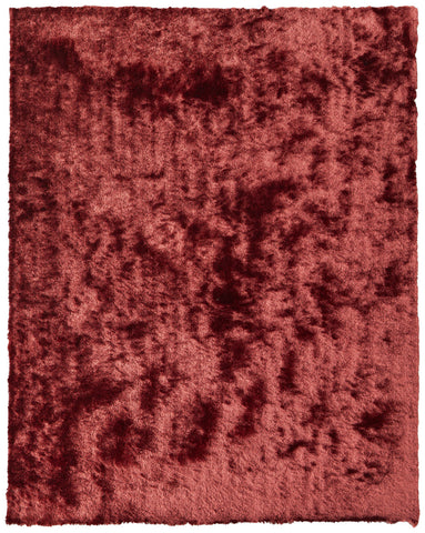 4' X 6' Red Shag Hand Tufted Area Rug