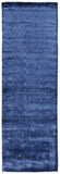 8' Blue Chevron Hand Woven Runner Rug