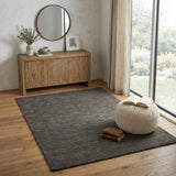 4' X 6' Brown Wool Hand Woven Area Rug