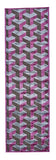 8' Purple Brown and Gray Geometric Power Loom Runner Rug