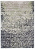 4' X 6' Ivory Gray and Green Abstract Power Loom Area Rug