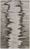 5' X 8' Gray Ivory and Taupe Abstract Power Loom Area Rug