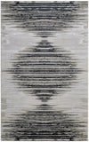 2' X 3' Black Silver And Taupe Geometric Area Rug