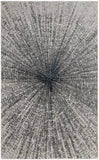 8' Beige And Charcoal Floral Distressed Runner Rug