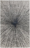 2' X 3' Gray and Ivory Abstract Power Loom Area Rug