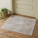 2' X 3' Silver Brown and Taupe Abstract Power Loom Area Rug