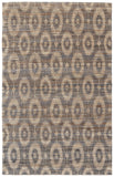 5' X 8' Taupe and Tan Geometric Hand Woven Area Rug
