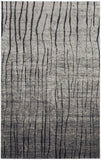 4' X 6' Gray and Black Abstract Power Loom Area Rug