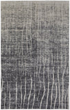 5' X 8' Ivory Gray and Black Abstract Power Loom Area Rug