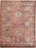 4' X 6' Red and Pink Oriental Power Loom Area Rug