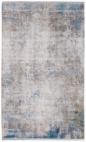 5' X 8' Gray Ivory And Tan Hand Woven Area Rug