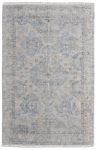 8' X 10' Teal Abstract Washable Non Skid Indoor Outdoor Area Rug