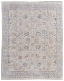 8' X 10' Ivory And Brown Abstract Washable Indoor Outdoor Area Rug