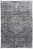 8' X 10' Black Taupe And Ivory Geometric Washable Indoor Outdoor Area Rug