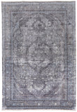8' X 10' Purple Salmon And Green Abstract Washable Indoor Outdoor Area Rug