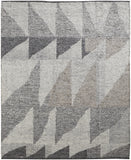 5' X 8' Gray Abstract Foliage Area Rug