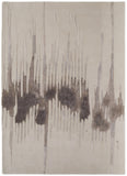 4' X 6' Ivory Taupe and Brown Abstract Hand Tufted Area Rug