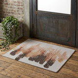 2' X 3' Tan Brown and Orange Abstract Hand Tufted Area Rug