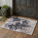 2' X 3' Gray and Ivory Abstract Hand Tufted Area Rug