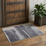2' X 3' Dark Gray and Ivory Abstract Hand Tufted Area Rug