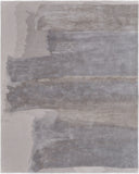 2' X 3' Gray and Ivory Abstract Hand Tufted Area Rug
