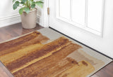 2' X 3' Ivory Red And Orange Abstract Hand Tufted Area Rug